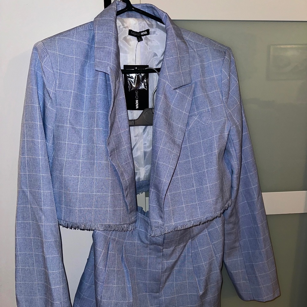Blazer and shorts set Blue